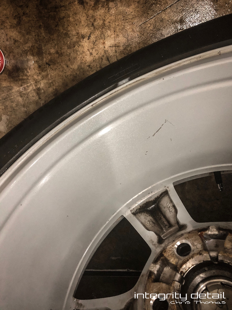 Cleaned inner wheel barrel after wheels-off detailing at Integrity Detail